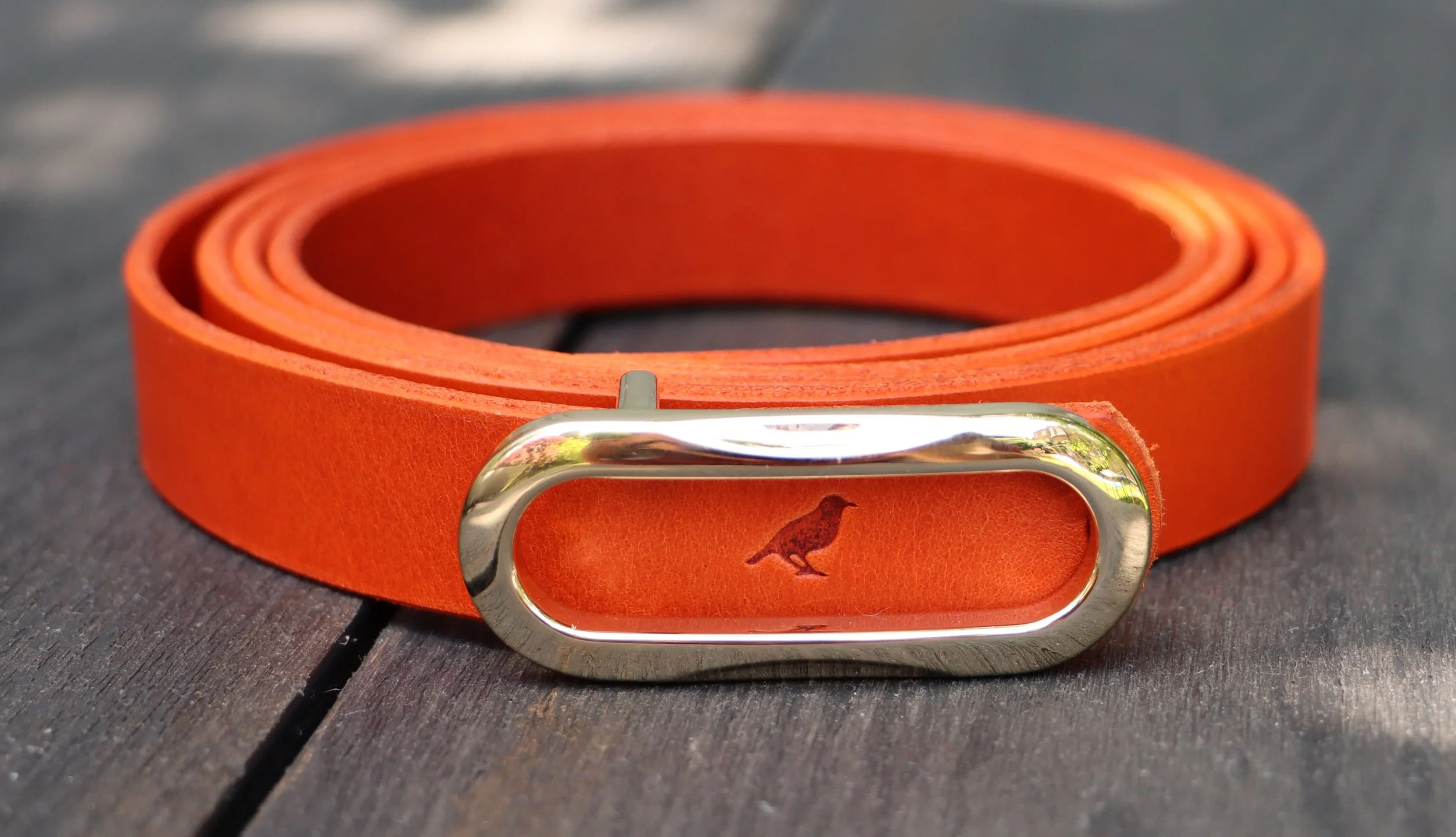 Orange top ladies belt